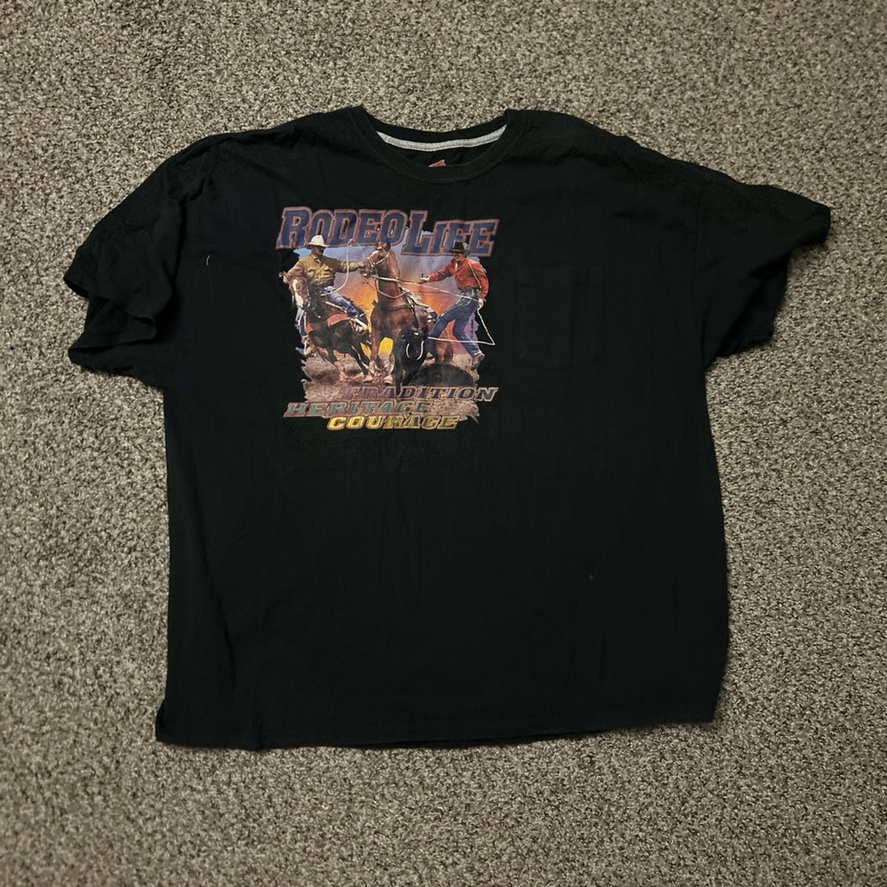 2xl vintage rodeo life cowboy tee
